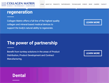 Tablet Screenshot of collagenmatrix.com